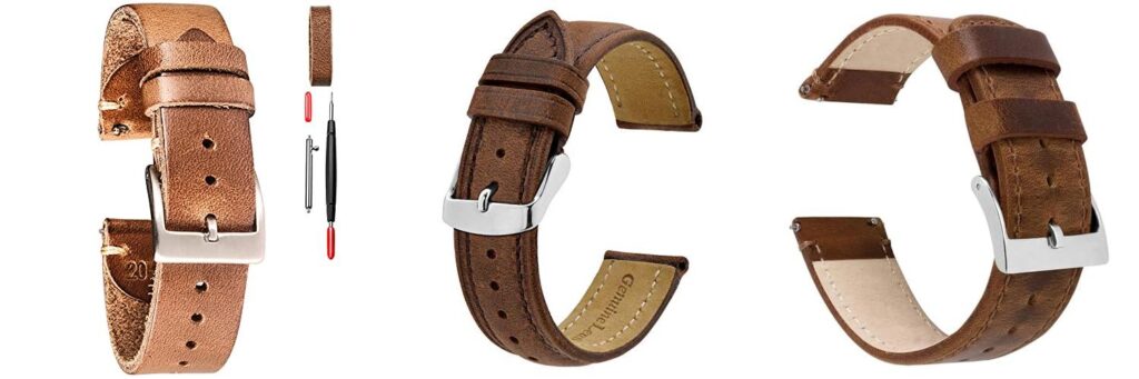 20mm Leather Watch Strap combined image