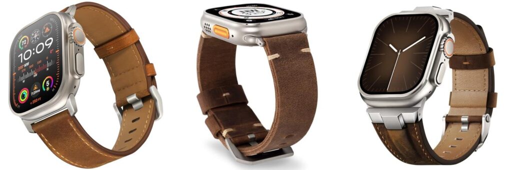 Apple Watch Ultra Leather Bands combined image