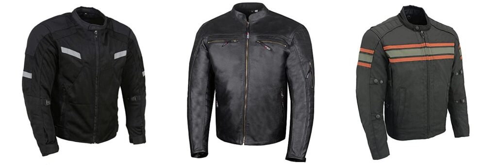 Armored Leather Motorcycle Jacket combined image
