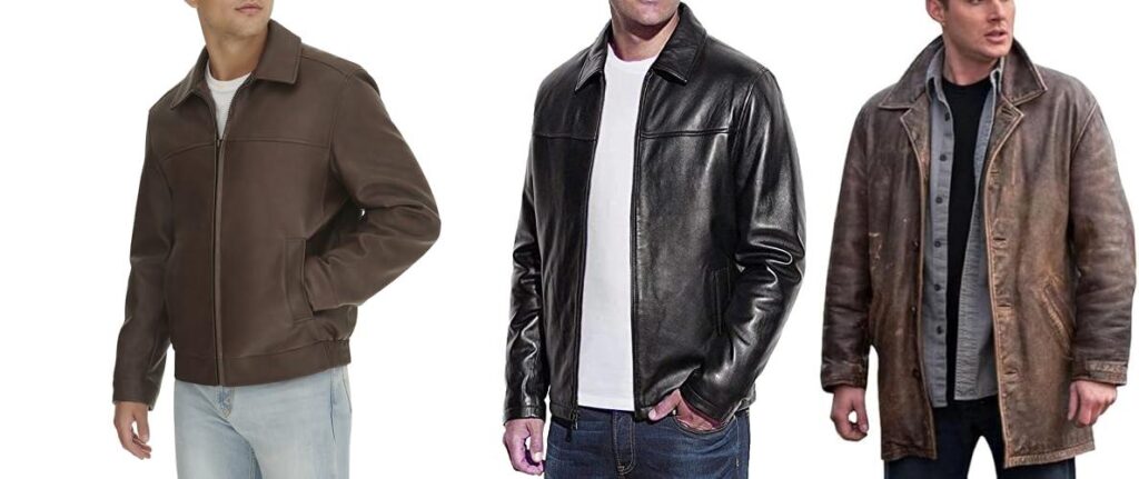 Big And Tall Leather Jacket combined image