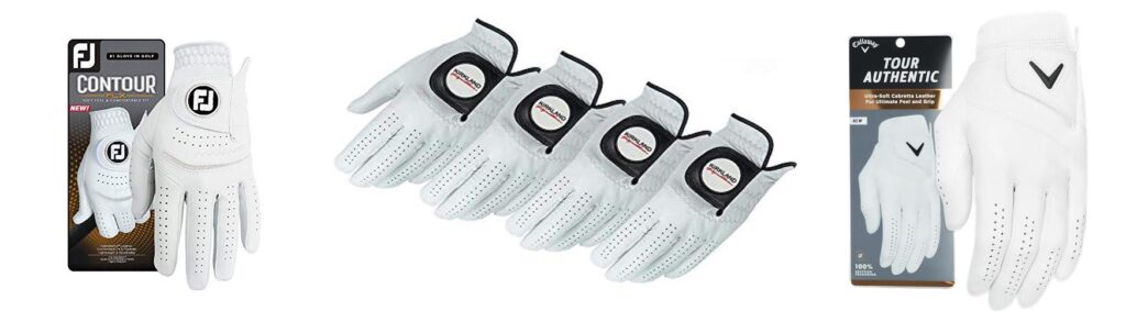 Cabretta Leather Golf Gloves combined image