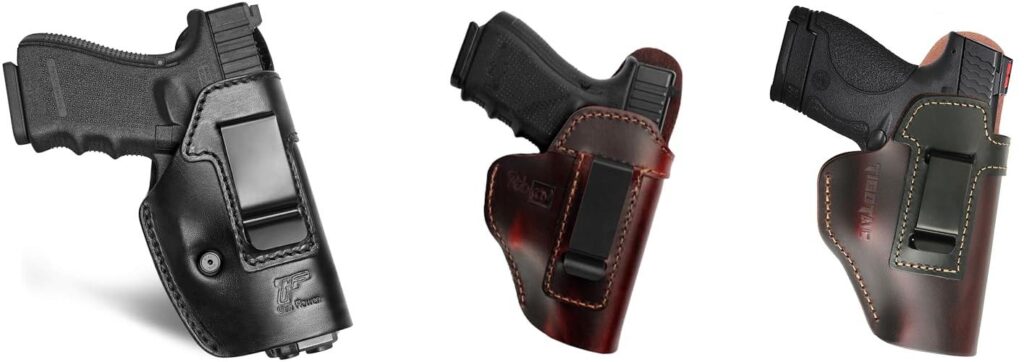 Concealed Carry Leather Holster combined image