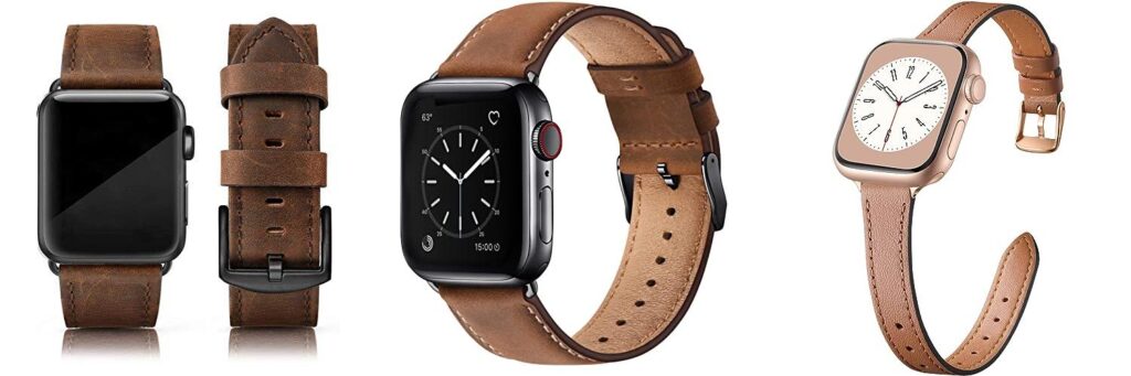 Leather Band For Apple Watch combined image