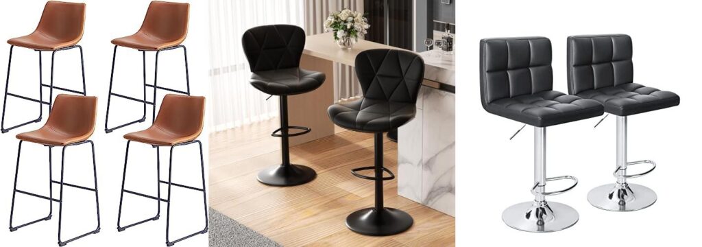 Leather Bar Stools combined image