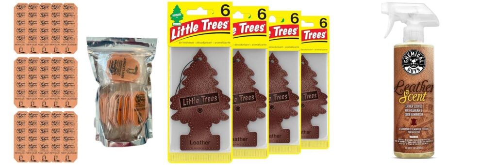 Leather Car Air Freshener combined image