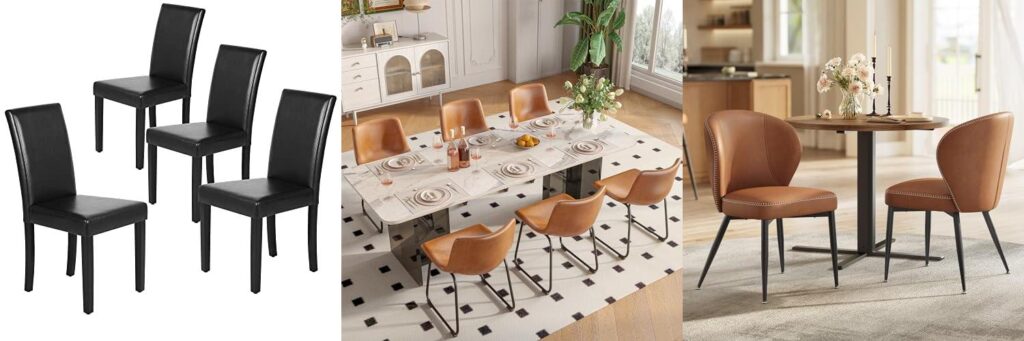 Leather Dining Chairs combined image