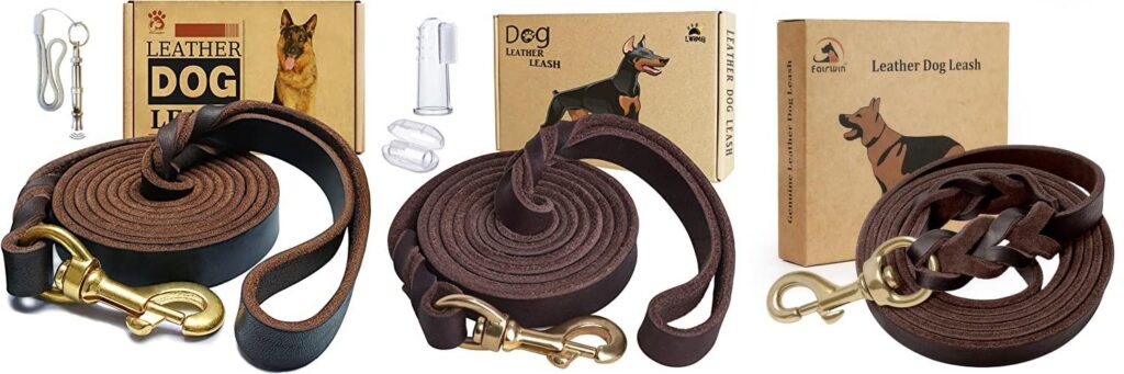 Leather Dog Leashes combined image