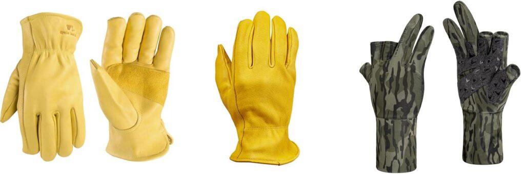 Leather Gloves For Hunting combined image