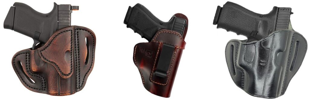 Leather Holster For Glock 43 combined image