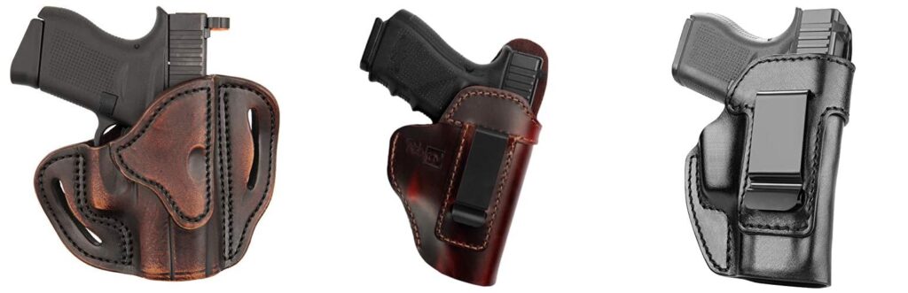 Leather Holster For Glock 43x combined image