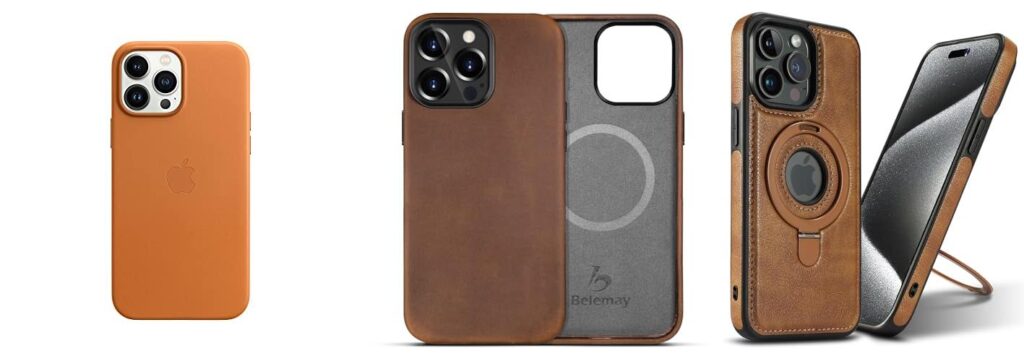 Leather Iphone 13 Pro Max Case combined image