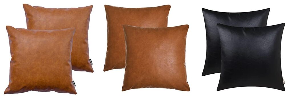 Leather Pillow Covers combined image