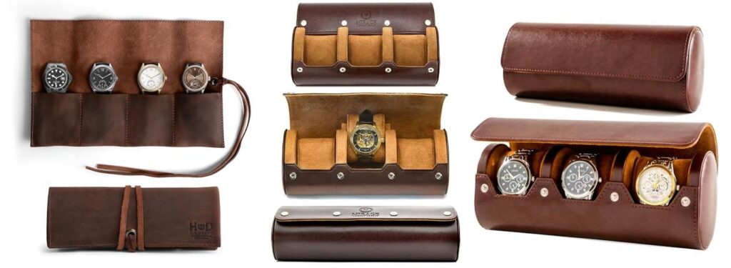 Leather Watch Roll combined image