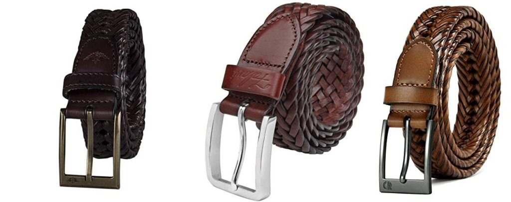 Mens Braided Leather Belts combined image