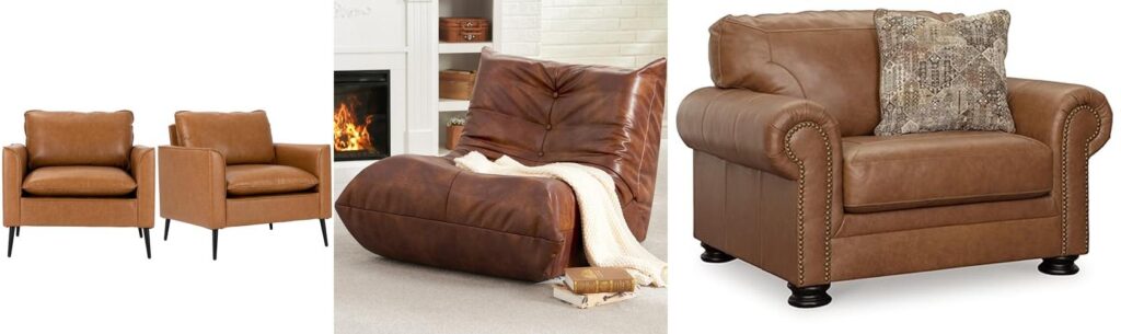 Oversized Leather Chair combined image