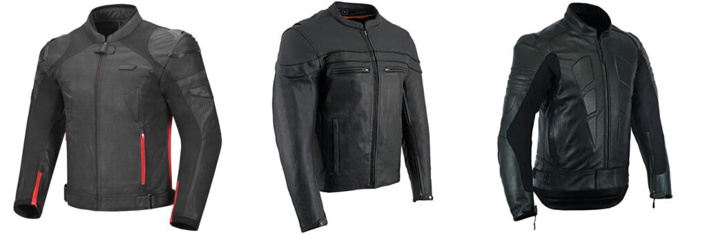 Perforated Leather Motorcycle Jacket combined image