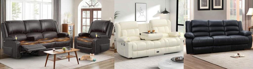 Reclining Leather Sofas combined image