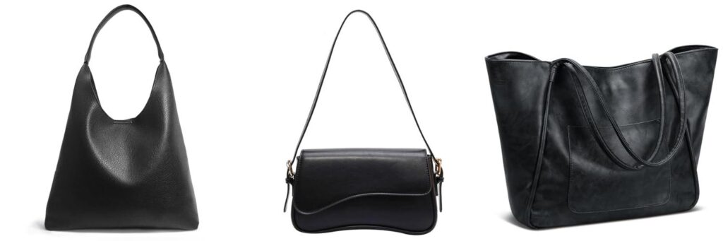 Black Leather Handbag combined image
