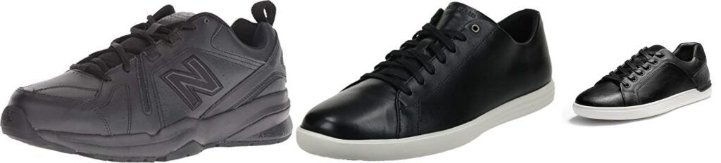 Black Leather Sneakers combined image
