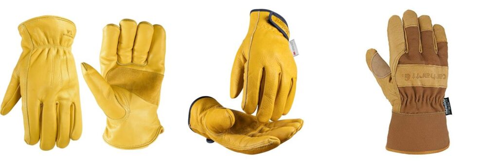 Insulated Leather Work Gloves combined image