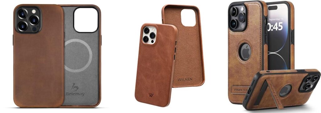 Iphone 14 Pro Leather Cases combined image