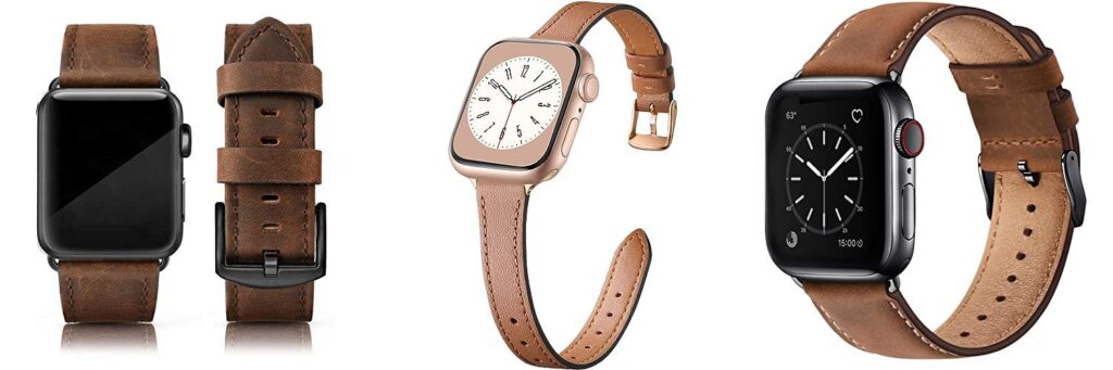 Leather Apple Watch Strap combined image