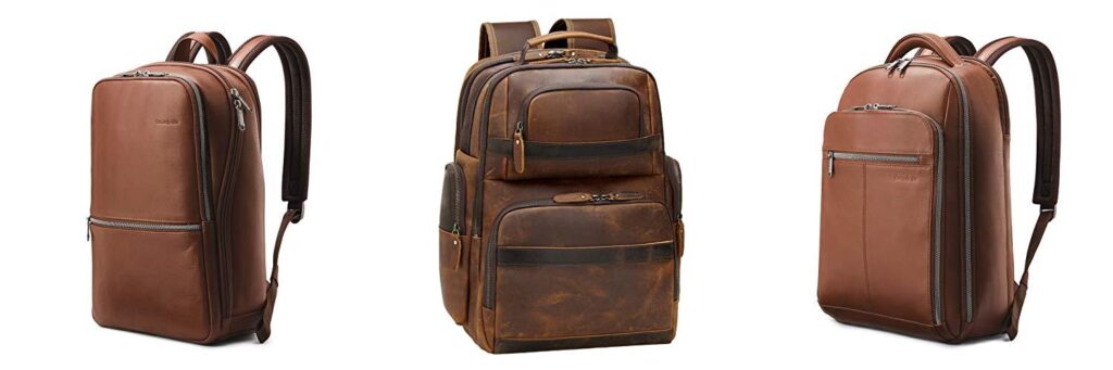 Leather Backpack Mens combined image
