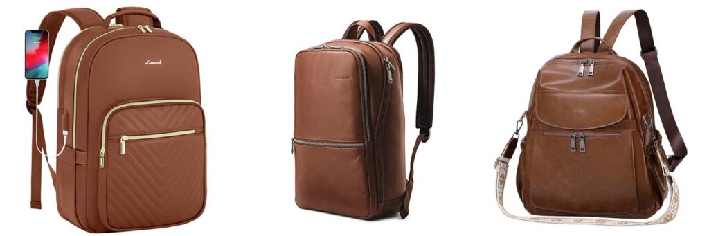 Leather Backpack Women combined image
