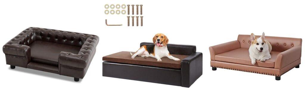 Leather Couch For Dog Owners combined image