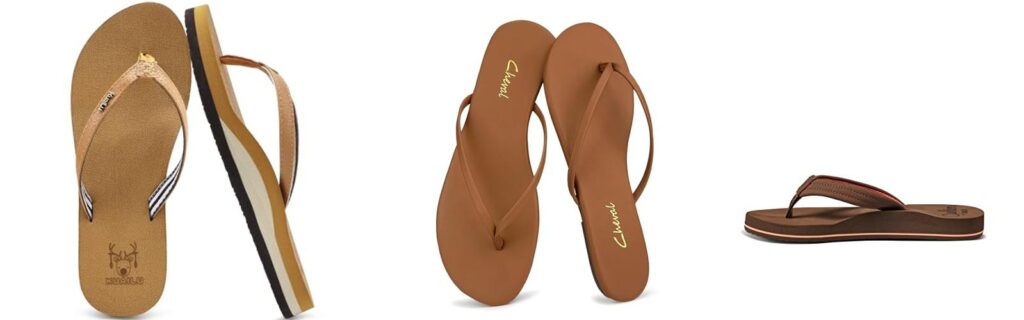 Leather Flip Flops WomenS combined image