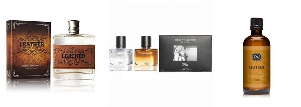 Leather Fragrances For Him combined image
