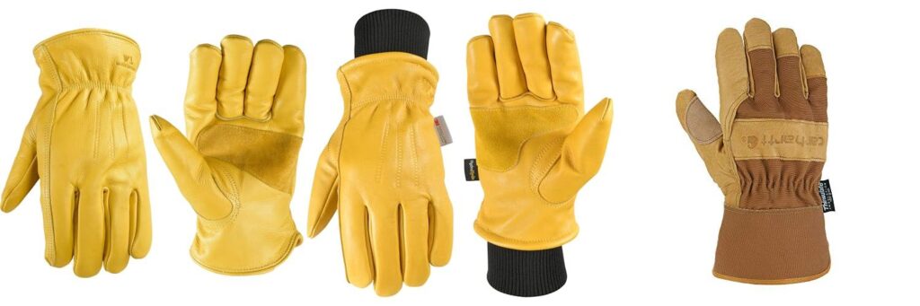 Leather Insulated Work Gloves combined image