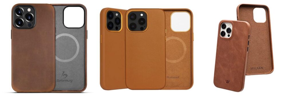 Leather Iphone 14 Pro Case combined image