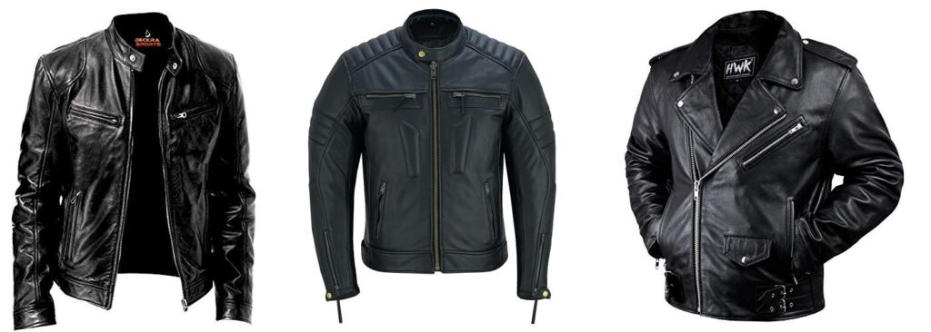 Leather Motorbike Jacket combined image
