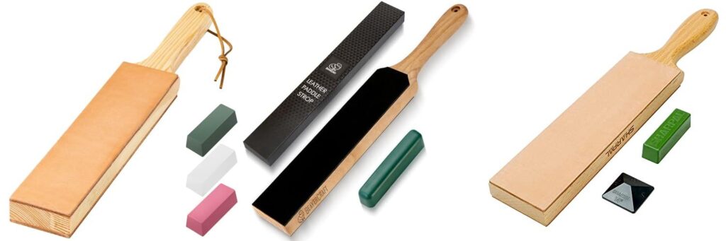 Leather Strop For Knife Sharpening combined image
