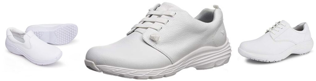 Leather Tennis Shoes For Nurses combined image