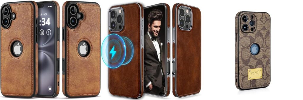 Luxury Leather Iphone Cases combined image 1