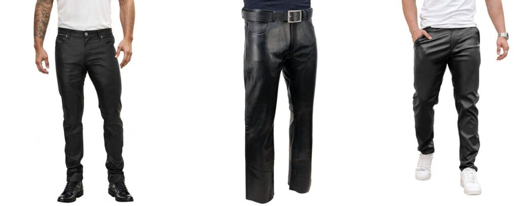 MenS Leather Pants combined image 1