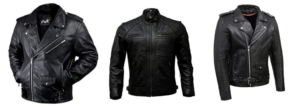 Mens Leather Biker Jackets combined image