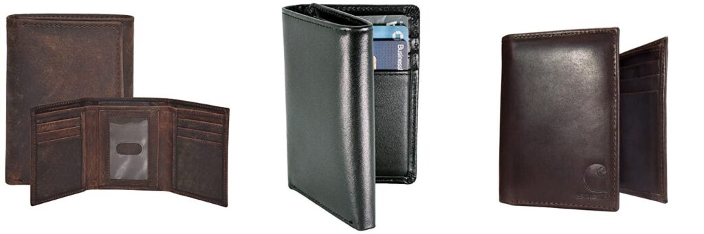 Mens Trifold Leather Wallets combined image
