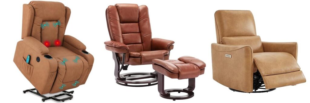 Rated Leather Recliners combined image