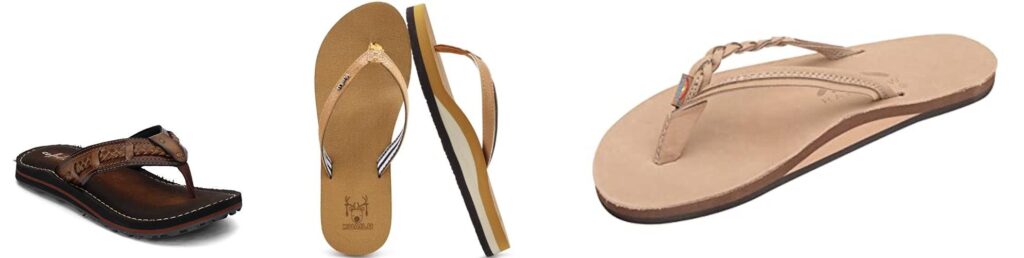 WomenS Leather Flip Flops combined image