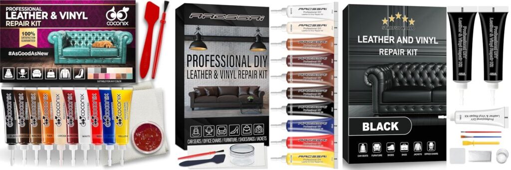 auto leather repair kit combined image