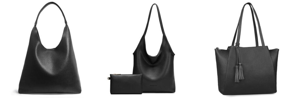 black leather bags combined image
