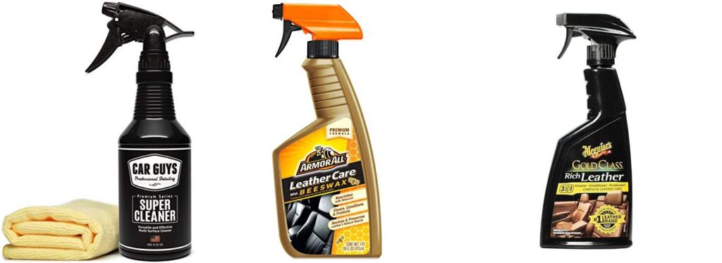 car interior cleaner for leather combined image