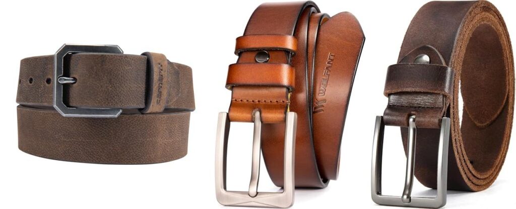 full grain leather belts combined image