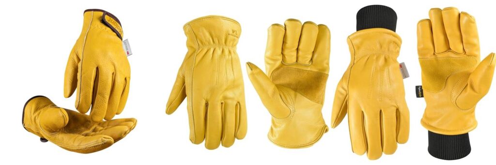 insulated leather gloves combined image