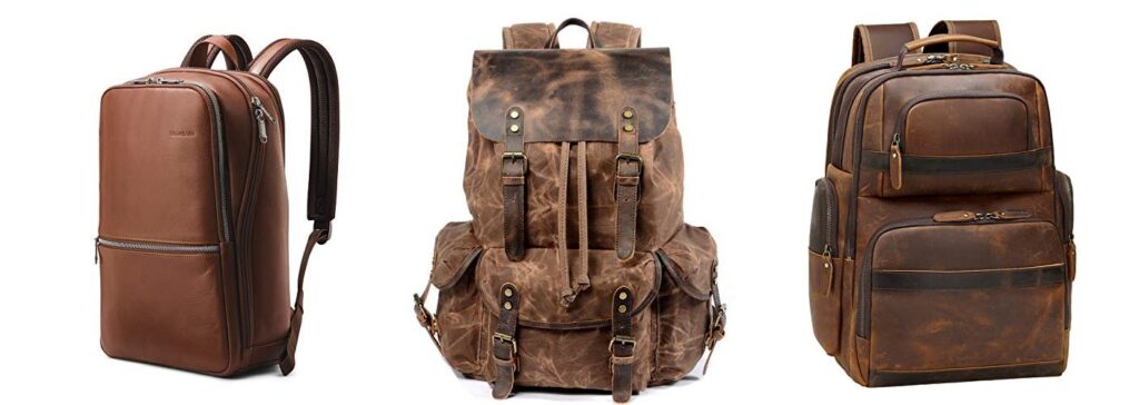leather backpacks combined image