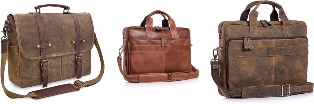 leather bags for men combined image