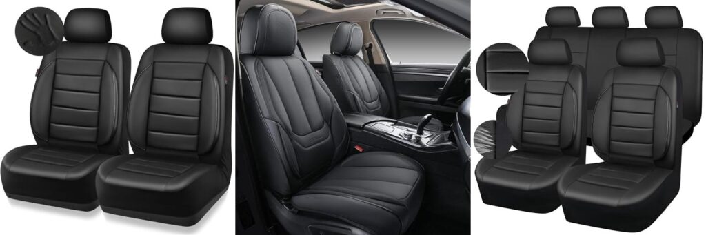 leather car seat combined image